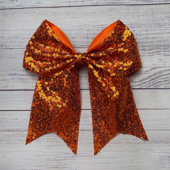 Sequins cheer hair bows w/alligator clip. (6pcs/$10.50) CHEERBOW-2023-B