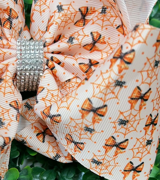 Coquette, spider web printed girls double layer hair bows. 4PCS/$10.00 BW-DSG-B242