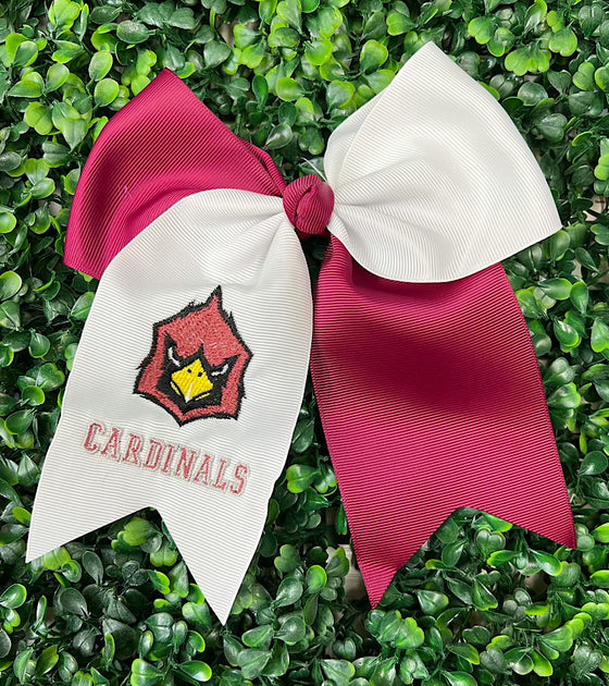 7" X 7" Cheer hair bows with alligator clip. 4pcs/$10.00