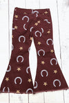 HORSESHOE & STAR PRINTED BOOTCUT DENIM JEANS. PNG25153009-LOI