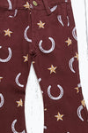 HORSESHOE & STAR PRINTED BOOTCUT DENIM JEANS. PNG25153009-LOI