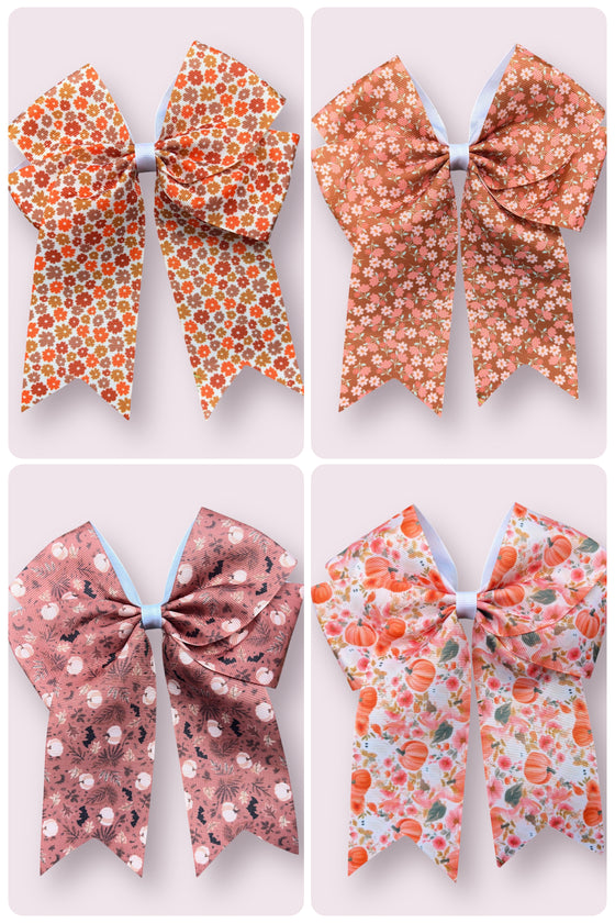 Cute fall floral and Ghost printed hair bows. 5pcs/$10.00