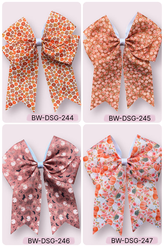 Cute fall floral and Ghost printed hair bows. 5pcs/$10.00