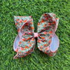 5" 3d pumpkin printed moon stitch hair bows. 4pcs/$10.50 BW-DSG-B246