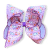 5" Moon stitch Halloween, ghost printed girls hair bow. 4pcs/$10.50 BW-DSG-B250