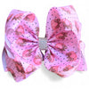 6.5" Pumpkin & polka dot printed double layer hair bows. 4PCS/$10.00 BW-DSG-B252
