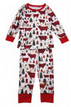 Plaid bull printed pajama set. BLP080711-AMY