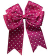 6"X 7" Holographic rhinestone cheer bows. 2pcs/$10.00