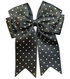 6"X 7" Holographic rhinestone cheer bows. 2pcs/$10.00