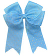 6"X 7" Holographic rhinestone cheer bows. 2pcs/$10.00