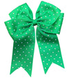 6"X 7" Holographic rhinestone cheer bows. 2pcs/$10.00