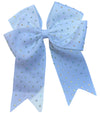 6"X 7" Holographic rhinestone cheer bows. 2pcs/$10.00