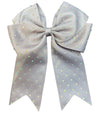 6"X 7" Holographic rhinestone cheer bows. 2pcs/$10.00