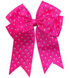 6"X 7" Holographic rhinestone cheer bows. 2pcs/$10.00