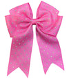 6"X 7" Holographic rhinestone cheer bows. 2pcs/$10.00
