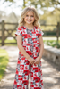 Dearly loved" western printed jumpsuit. PNG60090 JEAN