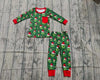 Unisex Christmas character printed pajamas set. BLP0423-3-SOL
