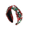 Christmas plaid pearls & stone headbands available in 3 prints. (3pcs/$12.75)