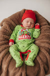 Christmas character baby bodysuit with snaps. RPB60323 MON
