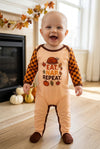 Eat, Nap, Repeat printed baby bodysuit.  RPB60454 SOL