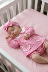 Fuchsia Gingham baby tunic and baby bloomers. RPG61275 SOL
