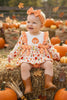 Fall multi printed girls baby tunic and baby bloomers w/ front bows. RPG62350 MON