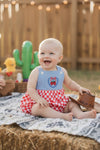 Strawberry printed bubble baby romper. RPG64273 JEAN