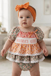 Mama's Girl bubble sleeve and 2 tiered ruffle bodysuit. RPG64366 AMY
