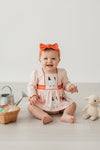 Playful printed chicken dress with snaps. RPG65133028 AMY