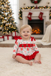 Embroidered Christmas tree baby bodysuit. RPG65182 MON