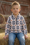 White & gray aztec printed pull over. TPG60187 Jean