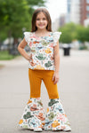 Multi-printed western tunic and matching bell bottoms. OFG51932 SOL