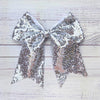 Sequins cheer hair bows w/alligator clip. (6pcs/$10.50) CHEERBOW-2023-BB