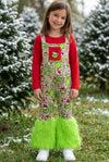 Christmas character & cheetah printed jumpsuit. (Top op not included) SR0425-37-SOL