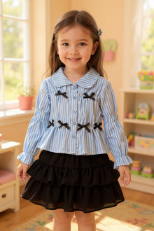  Coquette bow long sleeve top and skort. OFG52030 JEAN