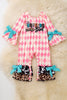 "Southern girl" Pink diamond printed girls baby romper. RPG53077 SOL