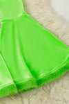 Cute velvety bell bottoms with fur trim. PNG5054JEAN