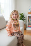 Cute turkey application girls 2 piece set. OFG51479 JEAN