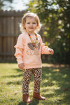 Cute turkey application girls 2 piece set. OFG51479 JEAN