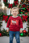 "Joy" Burgundy applique sweatshirt. TPB60651 AMY