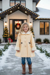 Ivory lined jacket with cozy fur trim. TPG40409 ST