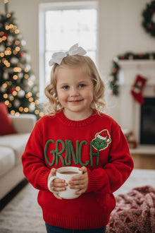  Red Christmas character knitted sweater. TPG51591 AMY