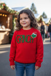 Red Christmas character knitted sweater. TPG51591 AMY