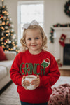 Red Christmas character knitted sweater. TPG51591 AMY