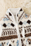 White multi-printed vest. TPG60365 AMY