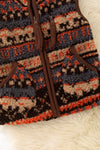 Orange and brown sherpa vest. TPG60366 SOL