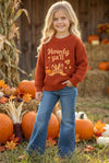 "Howdy Ya'll" Rust orange knit sweater. TPG60421 SOL