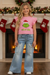 Lt Pink Christmas character applique. TPG60424