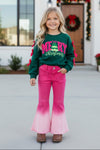 Tie dye fuchsia bell bottoms. PNG50023 SOL