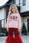 Merry & Bright Pink long sleeve top. TPG60761 AMY